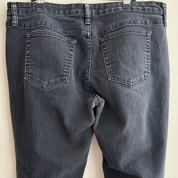 Merona Bootcut Black Denim Jeans, White Streaked Jeans, Size 14 Regular - Picture 12 of 16